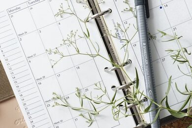 Foto van een agenda