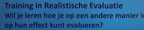 Training Realistische Evaluatie